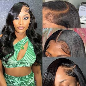 Perruque frontale en dentelle HD 13x6 pré-épilée, cheveux humains bruts, 9x6, densité 250, 30 pouces, vague lâche, sans colle, perruques en dentelle frontale en cheveux humains - Product Image 5