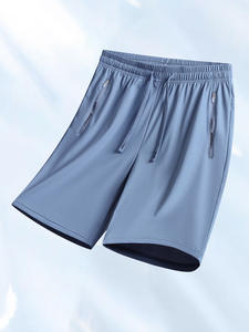 Pantalones cortos deportivos informales de verano para hombre, pantalones cortos cómodos de seda helada a prueba de viento elásticos sueltos - Product Image 4