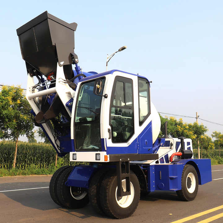 4CMB Self Loading Loader Truck Mounted Concrete Mixer With Strong ...