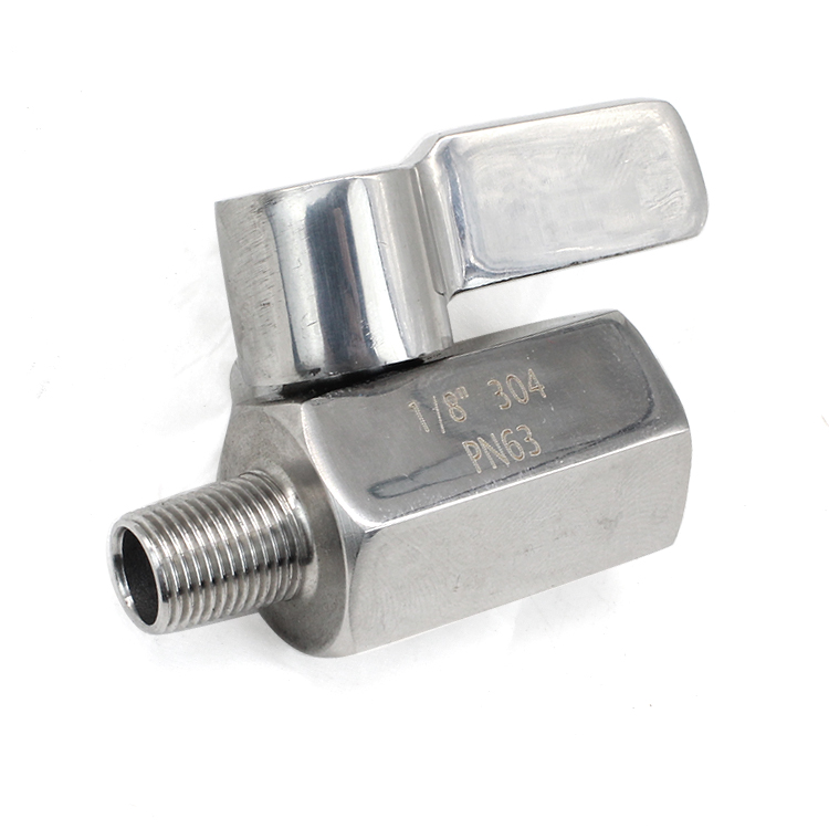 Áp lực cao Hướng dẫn sử dụng 1/4-1inch BSP NPT 304 316 thép không gỉ mini bóng van nữ nam chủ đề 2 cách Hướng dẫn sử dụng bóng van