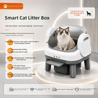 Bac à litière pour chat autonettoyant intelligent, toilette pour chat automatique avec commande à distance par application, matériau PP