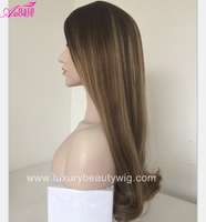 Perruque JW08Kosher, fournisseur d'usine chinoise, cheveux russes non traités, double épaisseur, blonds, Remy de qualité supérieure, base en soie, perruque juive