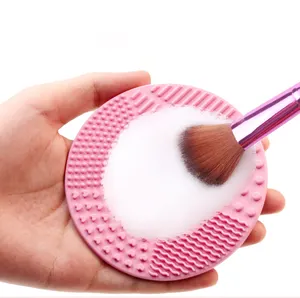 Mới nhất Silicone trang điểm bàn chải Cleaner Pad Mỹ phẩm make up rửa bàn chải Gel Làm Sạch mat