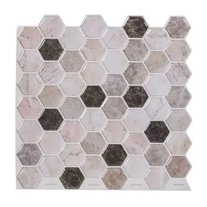 Lightweight family wallpaper do it yourself diy decorative mosaic wall tiles in Hexagonal shape backsplash