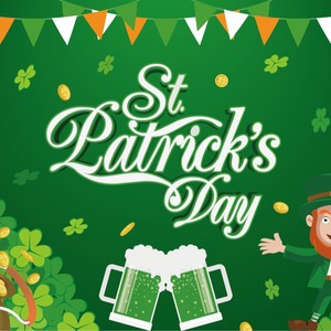 Bannière de fête Shamrock pour la Saint-Patrick, vaisselle jetable en plastique et en papier, ensemble de décoration pour la célébration des fêtes irlandaises - Product Image 1