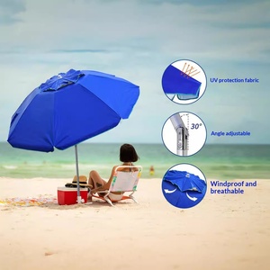 Grenzüberschreitender Bestseller HXQ-<span class=keywords><strong>02015</strong></span> 65-Fuß Aluminium-Legierung Faltbarer Tragbarer Reise-Strandschirm Ausziehbarer Mast Sandanker - Product Image 1