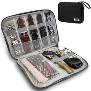 CAOWTAN表壳包多功能旅行携带储物袋袋便携式苹果表带三星表壳盒