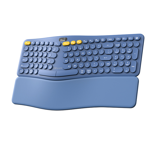 New Arrival Dual Mode 2.4G Wireless Ergonomics Keyboard for Desktop and Laptop Computers
