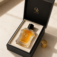 Flacons de parfum carrés de luxe vides 100 ml, flacons de parfum uniques à fond transparent 50 ml, flacons de parfum à sertir, flacons de parfum à vaporiser, flacons d'huile parfumée