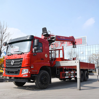 Camion LUGONG 4x2 3t-15t avec grue à bras droit hydraulique, moteur et boîte de vitesses, grue montée sur camion
