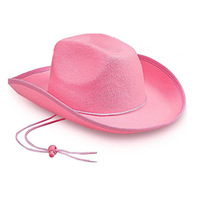Chapeau de cowboy en feutre de carnaval à la mode pour hommes et femmes Fedora à bord de rouleau promotionnel Cowgirl Style occidental pour accessoire de fête