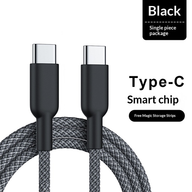 Fast Charging Braided Weaving Type-C Data Cable High Speed Transfer for Mobile Phone Laptops Tablets