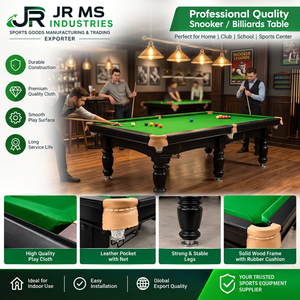 Table de billard snooker 8 pieds avec plateau en ardoise, structure en bois massif, coussinets en caoutchouc, pour intérieur, écologique, queue de billard incluse - Product Image 1