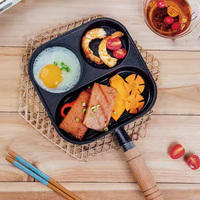 Wajan cetakan sarapan besi datar, wajan tumis telur dan Burger untuk Steaks dan telur goreng, wajan artefak dapur