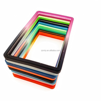 Protège-cartes de crédit en TPU à paillettes multicolores, style clip, antichoc, sans support arrière, 35pt