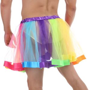 Falda de Tul Arcoíris para Hombre, 100% Poliéster, Ropa de Baile Exótico, Ropa para Espectáculos - Product Image 4