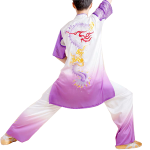 Haute qualité mode Kungfu vêtements Sequin léger bronzage <span class=keywords><strong>Tai</strong></span> <span class=keywords><strong>Chi</strong></span> vêtements uniforme avec broderie Dragon - Product Image 6