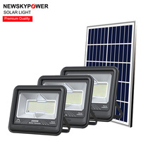 Aurora Solar lampu sorot tahan UV ABS 100W 600W dinding dipasang 3000K 4000K 6000K tahan air Stadion gudang pencahayaan pertanian
