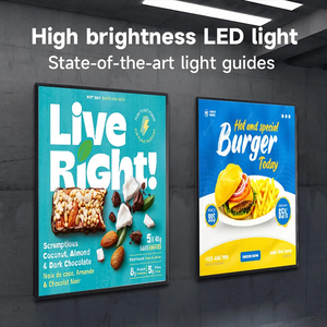 Siêu sáng mỏng quảng cáo <span class=keywords><strong>LED</strong></span> chiếu sáng hiển thị nhôm trượt trong khung <span class=keywords><strong>LED</strong></span> chiếu sáng hình chữ nhật kính hộp đèn - Product Image 5