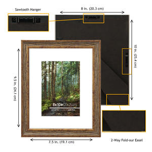 מותאם אישית 8x10 ברזל מסגרת תמונה עץ התמלא ל 5x7 עיצוב מסגרת תמונה ישר - Product Image 6