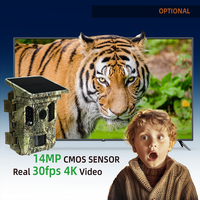 Kamera Trail Mini Wifi Tenaga Surya Deteksi Gerak untuk Berburu Satwa Liar, Video 4K, Tahan Air IP66, CMOS, 365 Hari Waktu Kerja, Laris Terjual