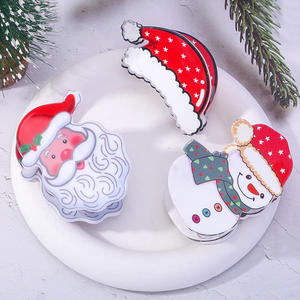 กิ๊บติดผมลายการ์ตูนคริสต์มาส น่ารัก ลายฉลาม หมวกสโนว์แมน เครื่องประดับผม กิ๊บติดผมแบบครึ่งหัว สำหรับติดด้านหลังศีรษะ สไตล์วันหยุด - Product Image 3