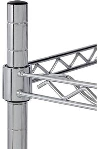 Étagère de rangement double à 2 niveaux en métal chromé approuvée par la NSF pour condiments et aliments de cuisine, support multifonctionnel en fil métallique sur table - Product Image 4