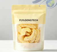 Frites de fruits verts frais lyophilisés en sachet, collation de pêches jaunes lyophilisées