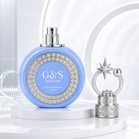 Flacon de parfum en verre cristal vide de luxe, nouveau design, 30 ml, 50 ml, 100 ml, flacon de parfum rond avec bouchon doré et boîte