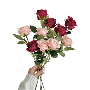 Hoa Hồng Đơn Hoa Lụa Nhân Tạo hoa hồng cho trang trí đám cưới Nhân Tạo Hoa Hồng Đơn chi nhánh hoa trong bán nóng - Product Image 6