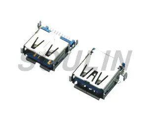 4Pin de soldadura tipo C USB 3,1 de 3,0 de 2,0 conector macho con matel cubierta