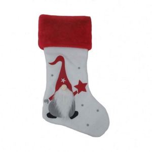 Nuevas Medias de Navidad de Felpa con Muñeco sin Rostro Bordado, Bolsas de Regalo al por Mayor para Dulces, Calcetines Navideños - Product Image 1