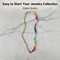 Collar de Piedras Preciosas de Acero Inoxidable 316 con Cuentas de Piedra Natural, Producción Rápida y MOQ Bajo Personalizado para Tiendas Minoristas