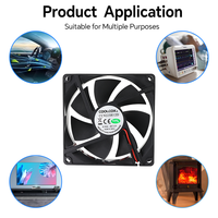 Ventilateur axial CC sans balais CoolCox 9225 (92x92x25mm) 5V/12V/24V, idéal pour le refroidissement des processeurs et des lave-linges/séchoirs, compatible OEM et ODM
