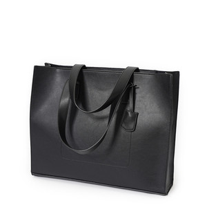 Wholesale Custom PU Leather New Design Hot Selling Black Fashion Shoulder Bag Laptop <strong>Handbag</strong> <strong>for</strong> <strong>Men</strong> and Women - Product Image 5