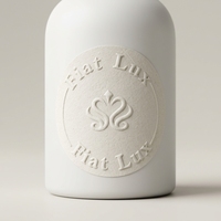 Étiquettes autocollantes personnalisées avec logo en relief, texture concave-convexe, différentes couleurs, emballage de luxe pour parfums et bougies