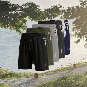 Men's Dark 5-Inch Quick Dry <b>Athletic</b> Shorts Woven Breathable Fabric Mid Elastic Waist Drawstring Closure Sporty Style Pockets - Product Image 6