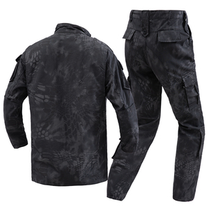 Đen <span class=keywords><strong>Python</strong></span> ngụy trang chiến đấu đồng phục thiết lập trong ACU phong cách, khó khăn 230g/m² TC 65/35 Ripstop vải áo khoác và quần cho sử dụng ngoài trời - Product Image 2