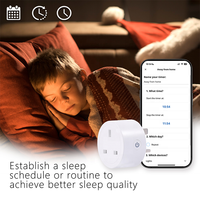 Bilihondim UK Mini Zigbee 1 canal, interrupteur intelligent à démarrage progressif, prise murale 200W, compatible Google Assistant, contrôle sans fil
