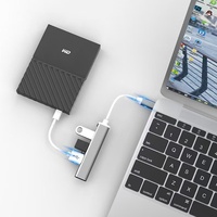 Hub USB 3.0 haute vitesse à 4 ports répartiteur de type C en gros 5Gbps multiport PC accessoire d'ordinateur Station d'accueil de charge Stock