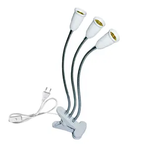 Clip Desk Lamp Socket with Adjustable Gooseneck, LED Desk Table Light Adapter,Flexible Light Socket with On/Off Switch