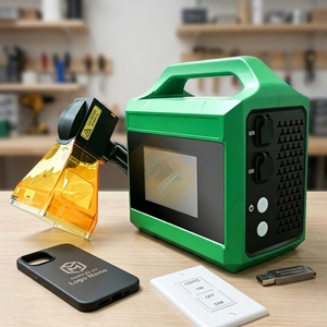 Machine de marquage laser à fibre sans fil portable, refroidissement par air, formats <span class=keywords><strong>JPG</strong></span>/<span class=keywords><strong>PNG</strong></span>/PLT - Dépassez les limites spatiales pour toutes les tâches de marquage - Product Image 1