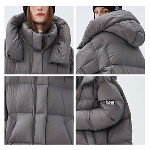 Vendita all'Ingrosso Giacca Invernale da Donna Lunga in Piuma d'Oca 90% con Cappuccio Caldo, Impermeabile e Versatile per Climi Rigidi - Product Image 3