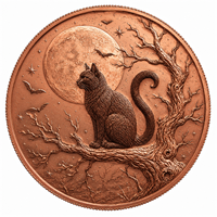Pièce de collection ronde personnalisée en cuivre pur 999 de 1 once, motif animalier en relief, vente directe en gros du fabricant