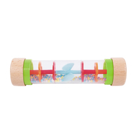 Instrument de musique éducatif Montessori en bois, Tube de pluie perlé, hochet