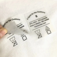 Étiquette personnalisée avec logo imprimé pour le soin du cou, étiquette DTF à transfert thermique, étiquette de marque thermocollante pour vêtements