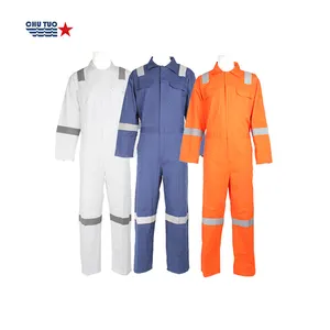 190GSM 100% Cotton High Visibility Reflective Orang Work Uniform Boilersuit Overalls Coverall Working Coveralls Safety Clothing