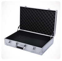 Boîte à outils en aluminium de marque en promotion, mallette noire pour équipement avec poignée pivotante, indice de protection IP68, personnalisable OEM/ODM SJ-T-007