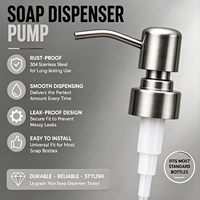 Pompe à lotion en acier inoxydable résistant à la rouille pour distributeurs de savon de salle de bain