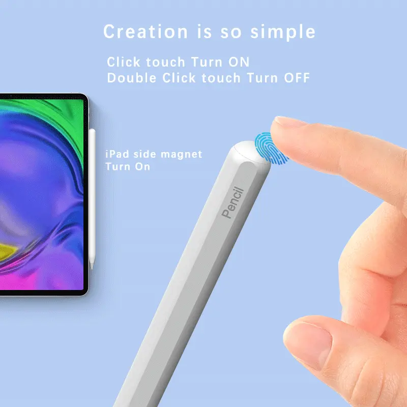 Stylus Pen Active Stylus S Pen For IPad 2018-2023 IPad Air Compatible ABS Material Magnetic Touch Function Palm Rejection Custom Logo